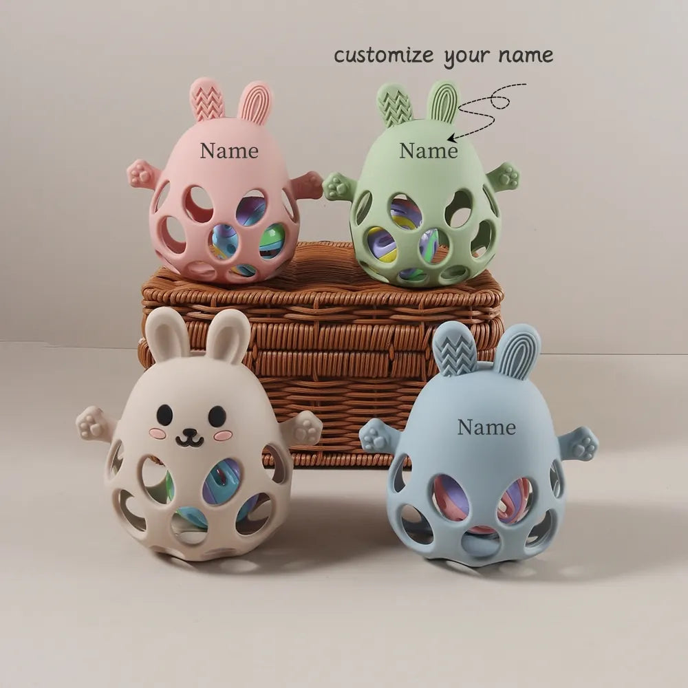 Personalised Bunny Silicone Teether