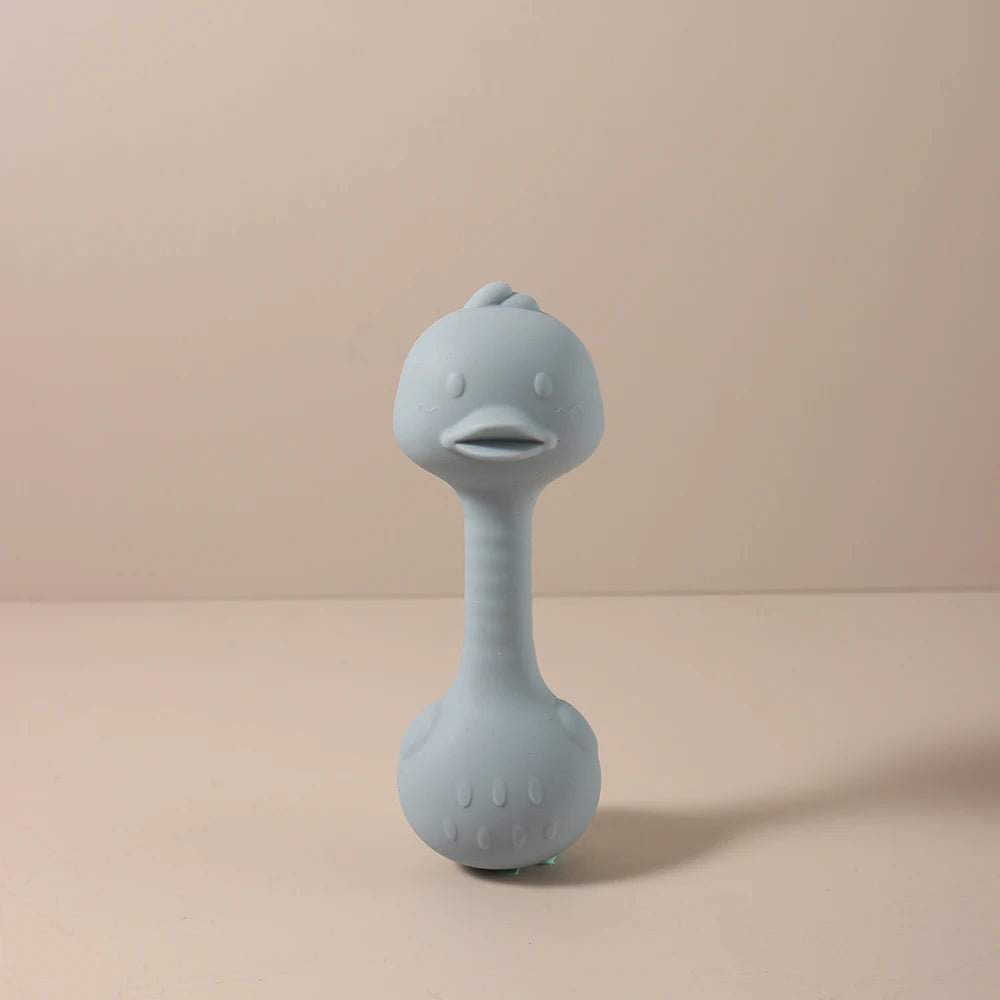 Bunny Dumbbell Silicone Rattle Teether