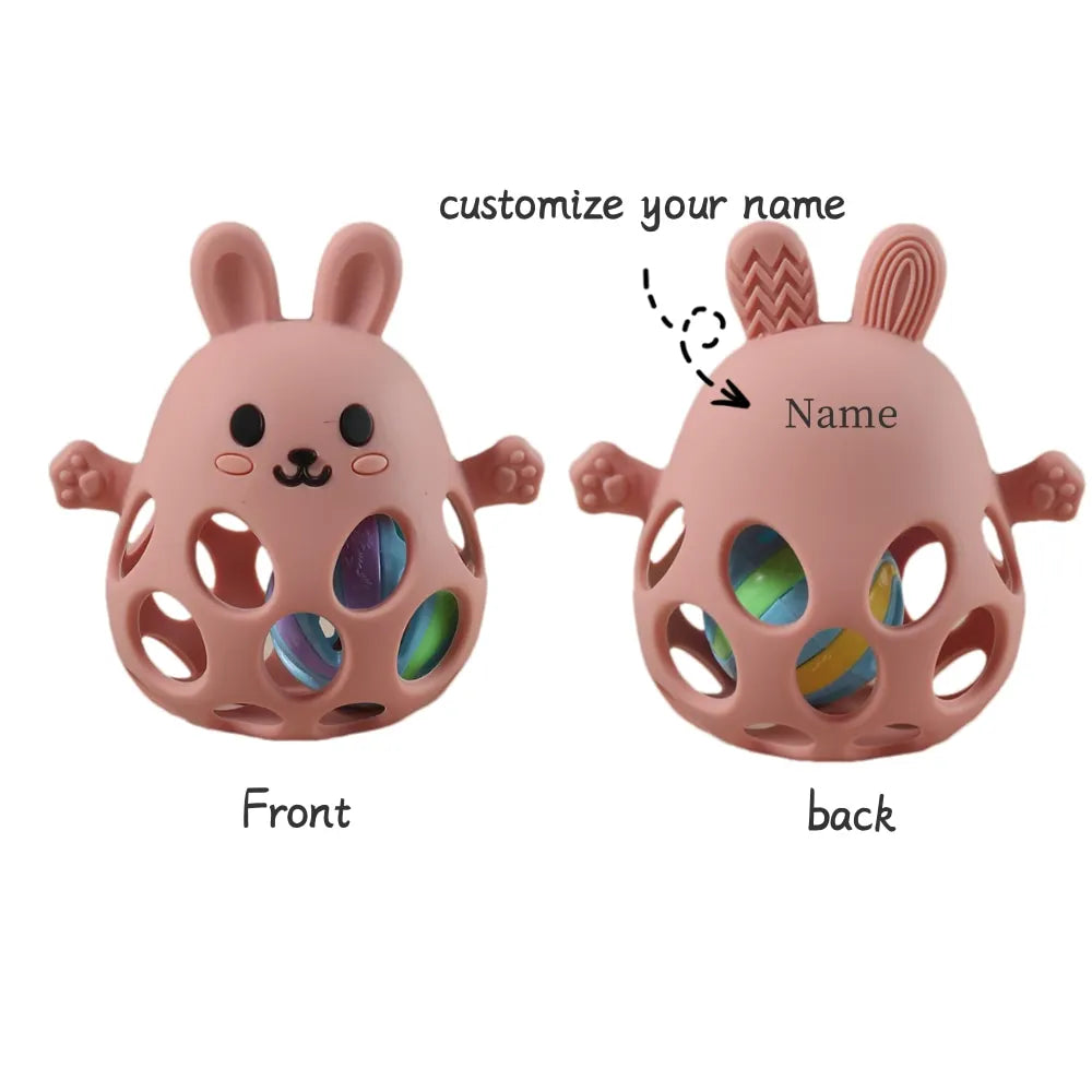 Personalised Bunny Silicone Teether