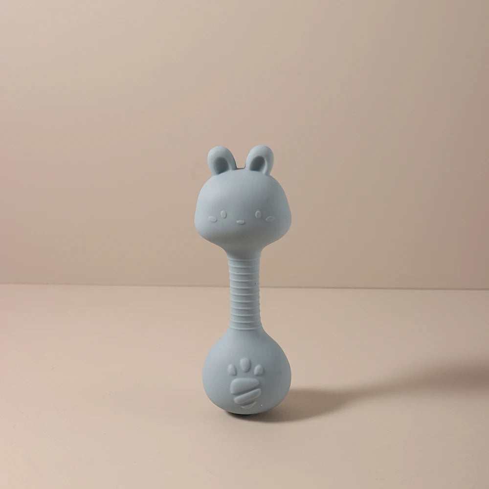 Bunny Dumbbell Silicone Rattle Teether