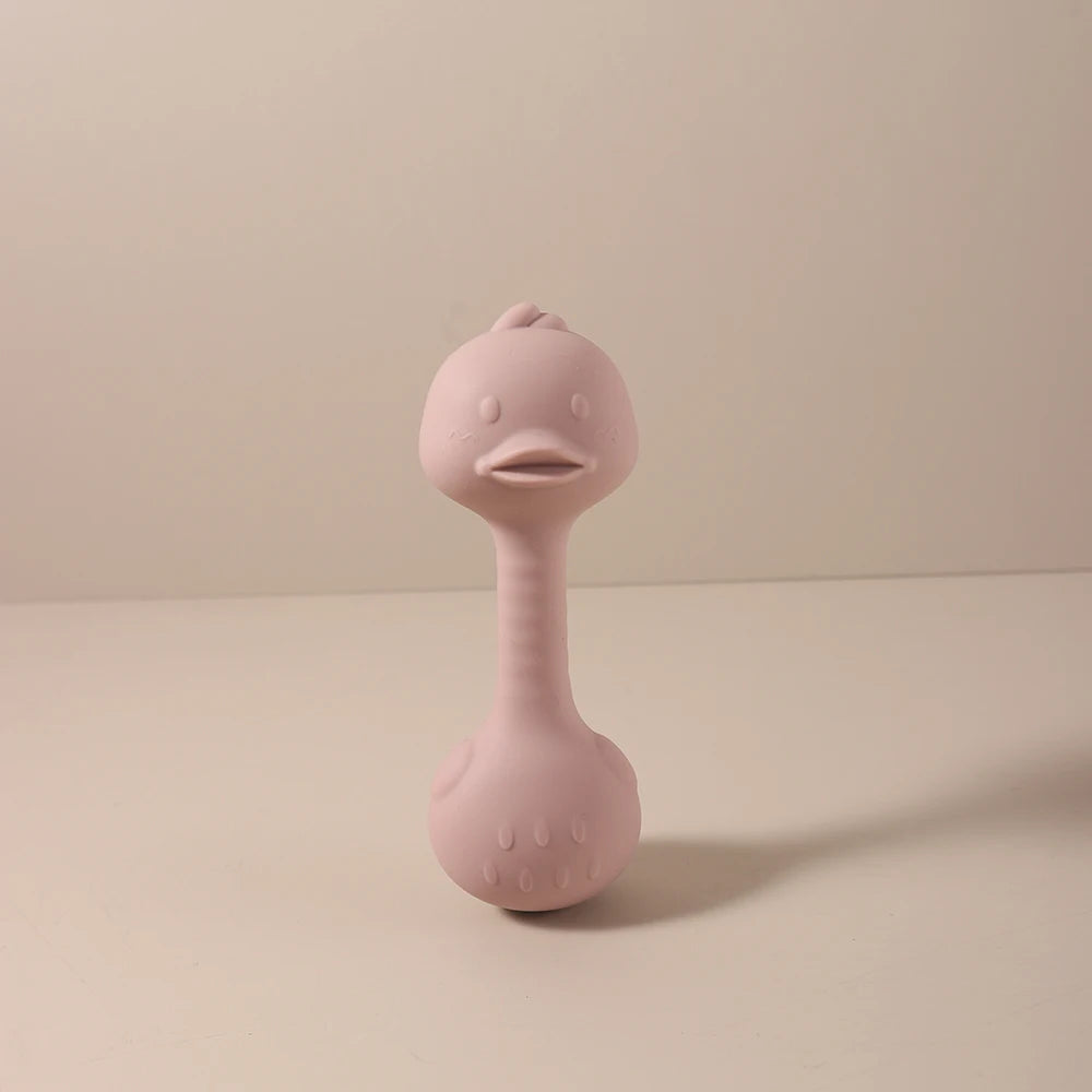 Bunny Dumbbell Silicone Rattle Teether