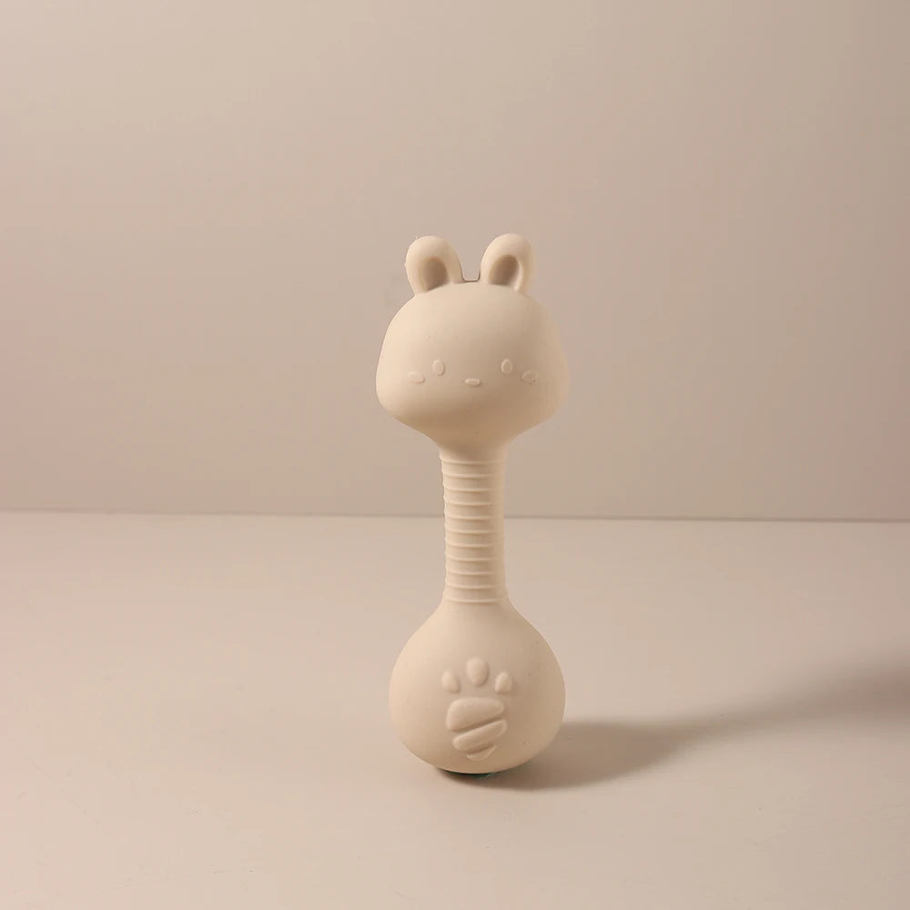 Bunny Dumbbell Silicone Rattle Teether