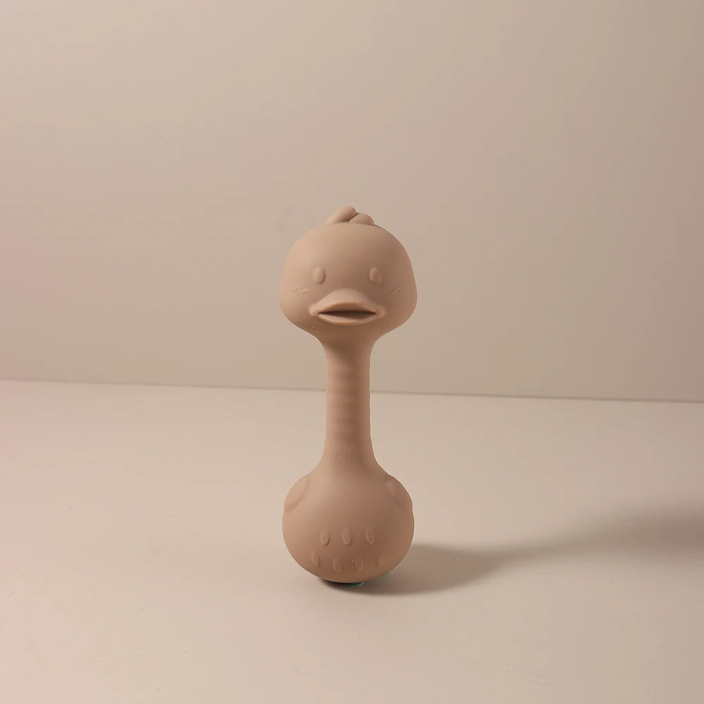 Bunny Dumbbell Silicone Rattle Teether